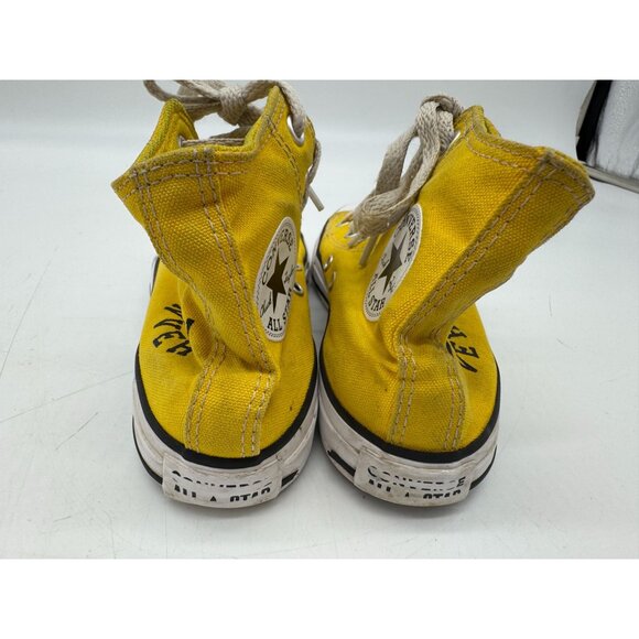 Converse Chuck Taylor All Star High-Top Sneakers Youth Size 1 Yellow Lace Up - Picture 11 of 15